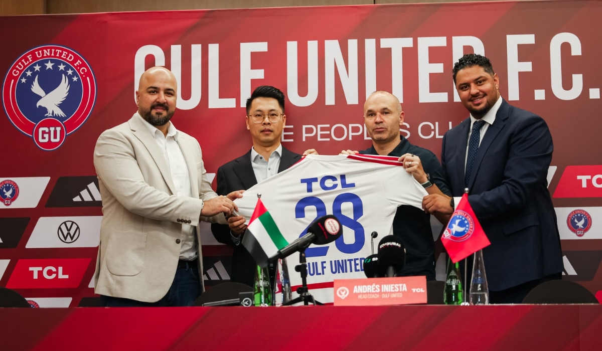 TCL and Gulf United FC Announce New Partnership as Andrés Iniesta Begins Coaching Chapter in Dubai